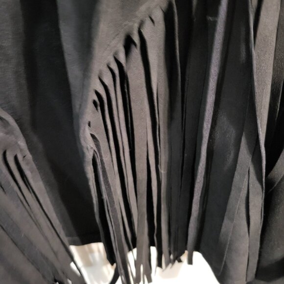 NWOT WOMANS WESTERN VEGAN SUEDE CROPPED FRINGE JACKET SZ XL - Picture 4 of 7